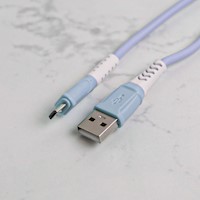 CABLE MICRO USB (COLOR MACARON/AZUL)